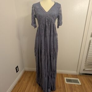 Women's Rehab & Thea A lace mesh overlay maxi dress featuring Size M